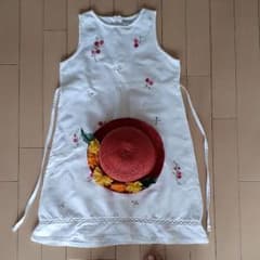 キッズ女児麻ワンピース140のサムネイル