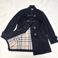 バーバリーロンドン ダッフルコート メガチェック XL ブラック