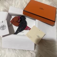 HERMES プティアッシュ 鳥型キーホルダー 小鳥 チャーム キーリング 
