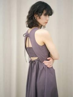 SNIDEL バックオープンフレアワンピースのサムネイル