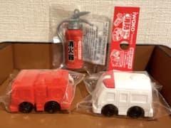 おもしろ消しゴム　3個セット　消防団(消防車、救急車、消化器)のサムネイル