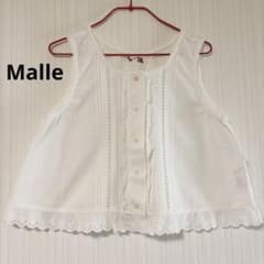Malle 마루 / 피코 레이스 & 핀탁 민소매 셔츠 / 블라우스 /에