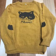 キッズ95㎝！猫ちゃんニット セーターのサムネイル