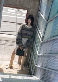 PERVERZE Stripe Mohair Wide Topのサムネイル