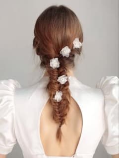 ウェディング ヘアピン 5本セット 花 パールのサムネイル