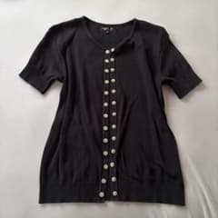 90s agnes b. カットソー 生地 半袖 スナップ カーディガン 古着 90s agnes b. カットソー 生地 半袖 スナップ カーディガン 古着