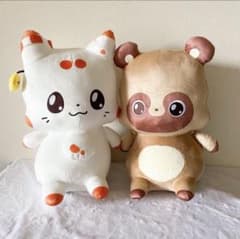 二尾の小狐てｎこ めちゃもふぐっとぬいぐるみ　てｎこ　ぽｎきち　2種セット