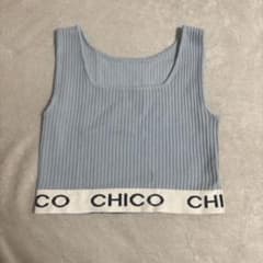 CHICO リブ タンクトップ ライトブルーのサムネイル