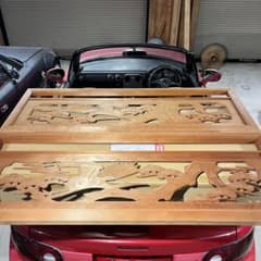 ☆おすしちゃん☆木製欄間　建具（送料込み）2枚セット　バラ売り可能　らんま 当時物！ 欄間 らんま 2枚セット 日本製 - メルカリ