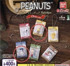 PEANUTS　パッケージミニチュアコレクション　ガチャ　チャーリー　オラフのサムネイル