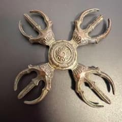 古銅 金剛杵 羯磨 ヴァジュラ 仏具 密教法具 お守り 中国 古美術