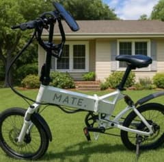 MATE. 電動アシスト自転車 ホワイト - メルカリ