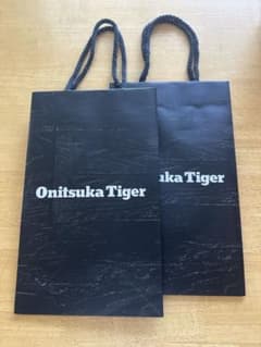 Onitsuka Tiger ショップ袋 黒2枚セットのサムネイル
