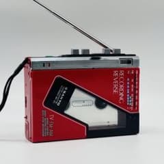 当時物】SANYO サンヨー MR-63 カセットレコーダー ヴィンテージ 赤