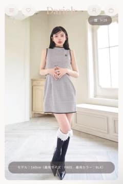 ウエストオープンチェックミニワンピースのサムネイル