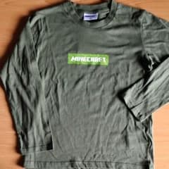 マイクラ　Ｔシャツ　カーキ　長袖　　　 *バックプリントあり　150㎝のサムネイル
