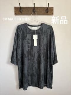 新品タグ付 アブストラクト柄 Tシャツ ブラック系 Lのサムネイル