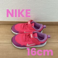 NIKE ピンク パープル スニーカー　16cm 幼稚園　運動靴のサムネイル
