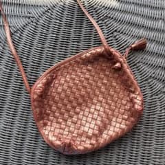 BOTTEGA ブロンズ編み込みレザーショルダーバッグのサムネイル