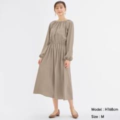 【新品】2WAY ギャザーリボンワンピース GUのサムネイル