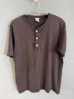 Healthknit ヘンリーネック Tシャツ M ブラックのサムネイル