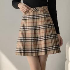 バーバリーブルーレーベル ノバチェック プリーツスカート 38 - メルカリ