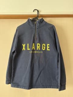 XLARGE ハーフジップ スウェット ネイビーのサムネイル