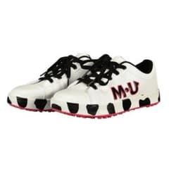 MU SPORTS ◆ダルメシアン柄スパイクレスシューズ 23.0 WH MU SPORTS ◇ダルメシアン柄スパイクレスシューズ 23.5 WH - メルカリ