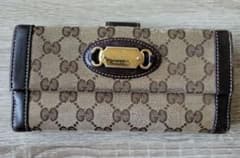 m*ュ様 GUCCI GGキャンバス 長財布 ブラウンのサムネイル