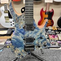 【11131】【新品】 ヘッドレスギター汎用ケース付 ブルー✕ナチュラル 11131】【新品】 ヘッドレスギター汎用ケース付 ブルー✕ナチュラル