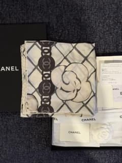 新品未使用】CHANEL カメリア ココマーク スカーフ 大判 - メルカリ