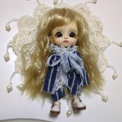 ドール用 ウィッグ ブロンド ウェーブ5～6インチのサムネイル