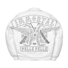 Pelle pelle × Opium レザーボンバージャケット ホワイト S Pelle pelle × Opium レザーボンバージャケット ホワイト S - メルカリ