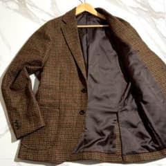 極美品✨ビームス MOON ツイード テーラードジャケット ハウンドトゥース L 極美品✨ビームス MOON ツイード テーラードジャケット ハウンド