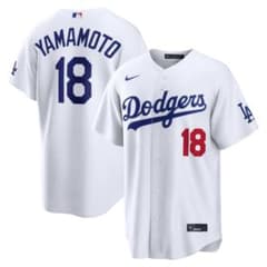 【ドジャーススタジアム購入品・未使用】山本由伸　ユニフォーム #18 USサイズのサムネイル