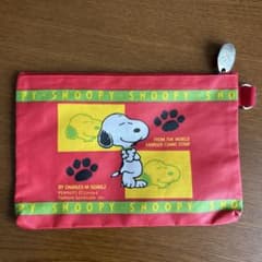 SNOOPY スヌーピー フラットポーチ レッドのサムネイル