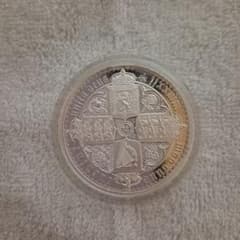 ゴチッククラウン　エリザベス2世 2ポンド銀貨 専用ケース付き ゴチッククラウン エリザベス2世 2ポンド銀貨 専用ケース付き