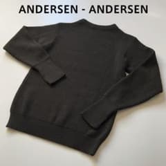 Andersen-Andersen クルーネック ニット カーキ アンデルセンのサムネイル
