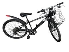 引取り希望】Prideジュニア自転車ブラック フロントバスケット付き24 