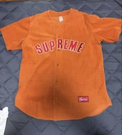 Supreme コーデュロイ ベースボールシャツ オレンジ XLのサムネイル
