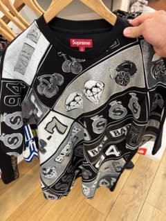 Supreme スロット柄 総柄 Tシャツ ブラック M - メルカリ