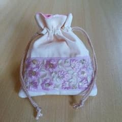 インド刺繍リボン ミニ巾着 No.9のサムネイル