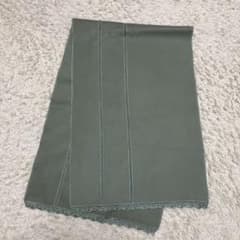 ショール　マフラー　うぐいす色　緑色　和装小物　着物　和服　防寒　秋冬