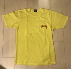 STUSSY ステューシー フォトプリント Tシャツ イエロー S バックロゴのサムネイル