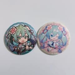 初音ミク マジカルミライ2021 お花ちゃん 大きめぷにぷに缶バッジ 2点