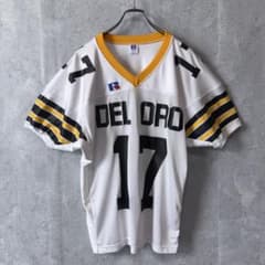USA製 RUSSELL ラッセル フットボールシャツ DEL ORO XL - メルカリ