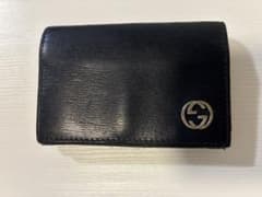【ゆー】GUCCI ブラックレザー 名刺入れ GUCCI 名刺入れ カードケース ブラック レザー - メルカリ