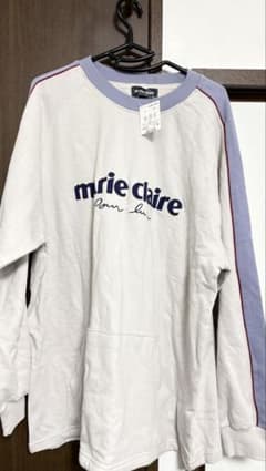 marie claire 長袖Tシャツ M ホワイト/ラベンダーのサムネイル