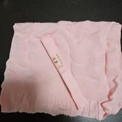 ピンク 帯揚げ　帯結び用仮紐(新品)のサムネイル