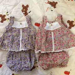 専用‼️2セットおまとめ( ^ω^ )お花柄セットアップ♡双子セットのサムネイル